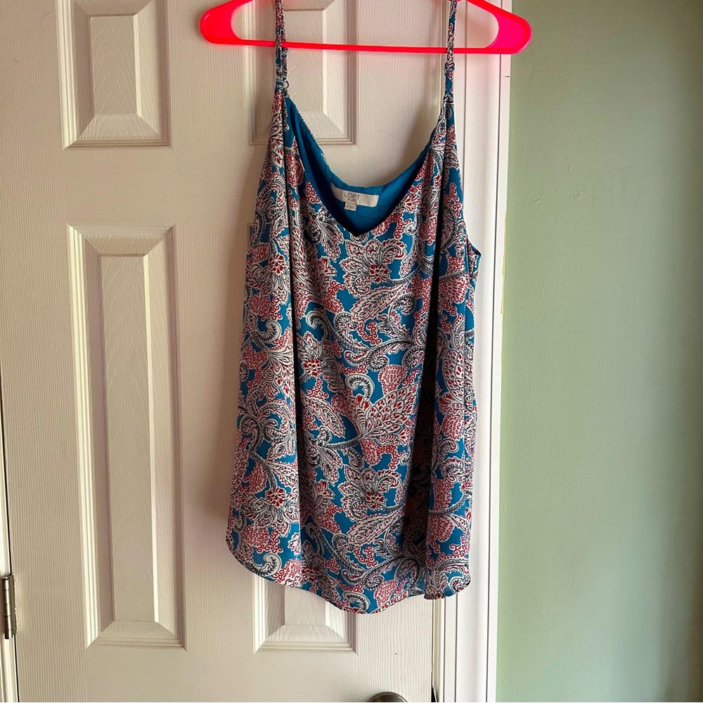 Loft Plus Paisley Tank Spaghetti Strap US20